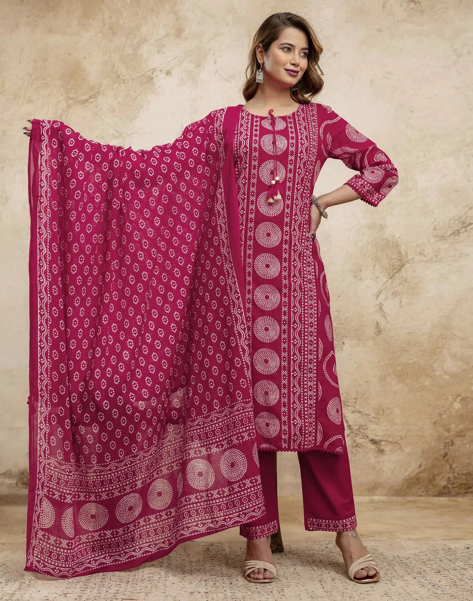 Viscose Rayon Printed Straight 3 Piece Kurta Set