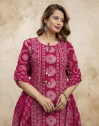 Viscose Rayon Printed Straight 3 Piece Kurta Set