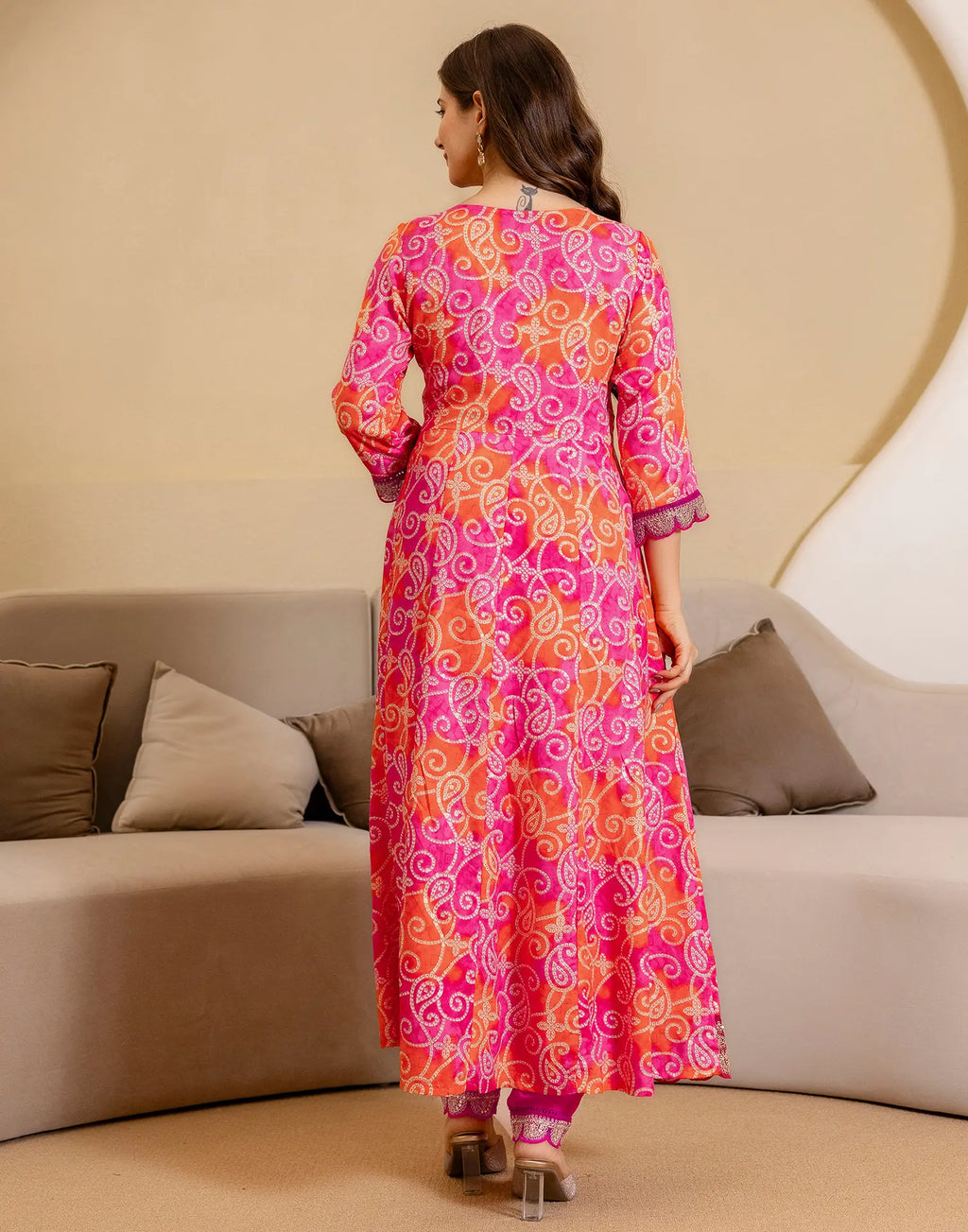 Viscose Rayon Embroidered Anarkali 3 Piece Kurta Set