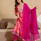 Rayon Printed Anarkali Kurta with Pant & Dupatta