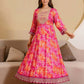 Rayon Printed Anarkali Kurta with Pant & Dupatta