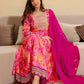 Rayon Printed Anarkali Kurta with Pant & Dupatta