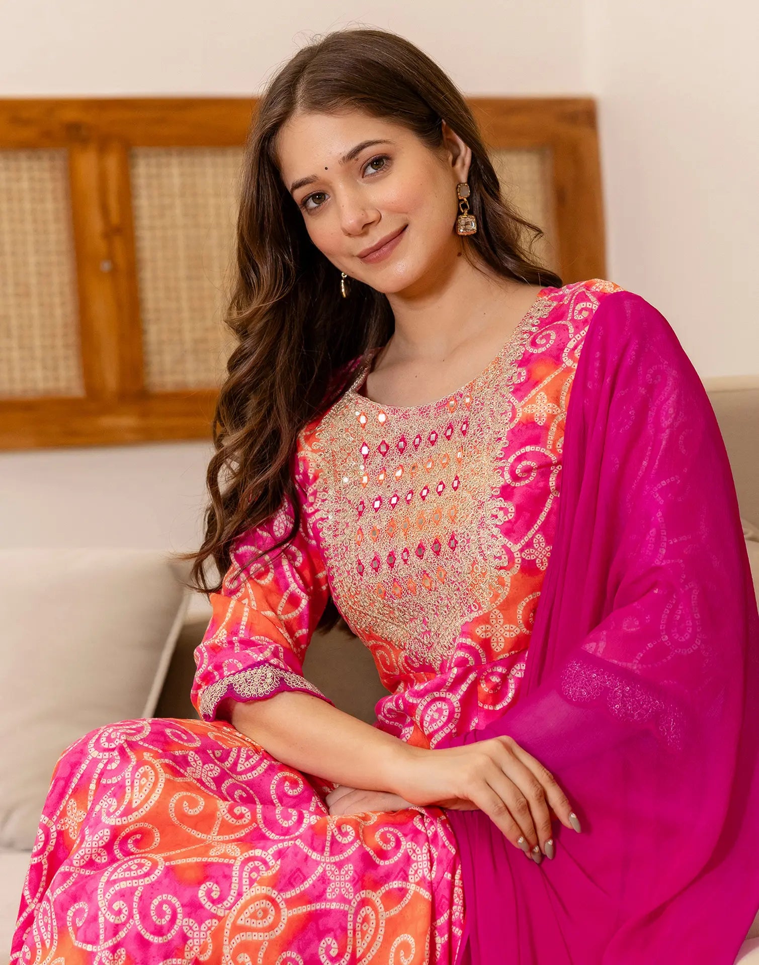 Viscose Rayon Embroidered Anarkali 3 Piece Kurta Set