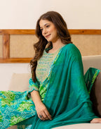 Viscose Rayon Embroidered Straight 3 Piece Kurta Set