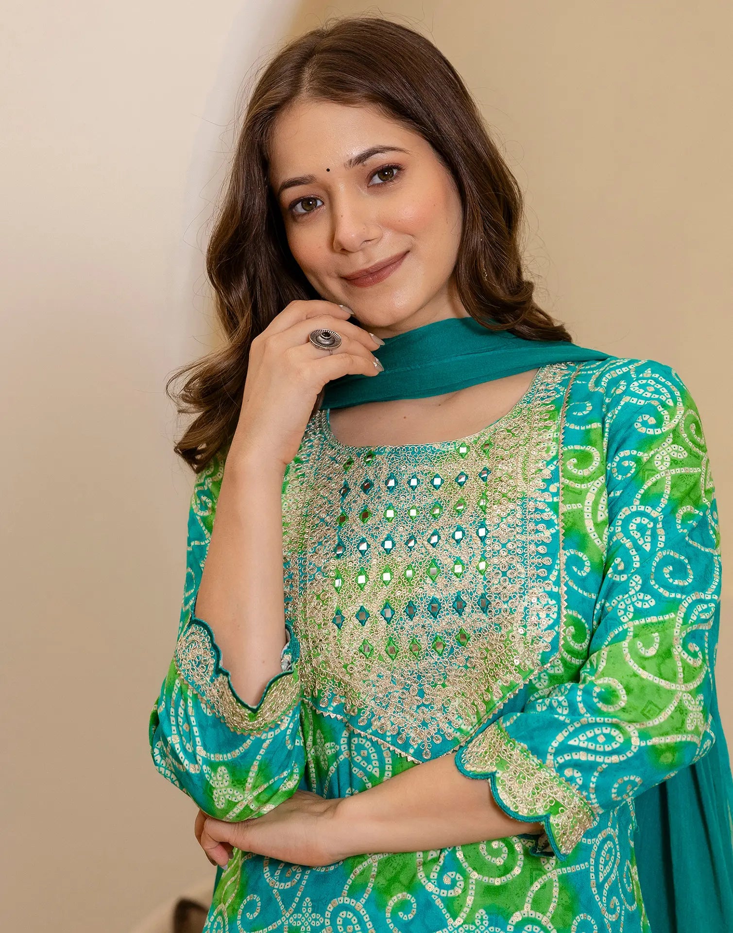 Viscose Rayon Embroidered Straight 3 Piece Kurta Set