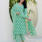 Cotton Printed, Embroidery and Mirror Work, Lace Straight Kurta with Pant & Dupatta