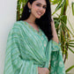Cotton Printed, Embroidery and Mirror Work, Lace Straight Kurta with Pant & Dupatta