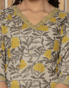 Viscose Rayon Foil Print Straight 3 Piece Kurta Set