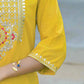 Silk Embroidered Straight Round Neck Kurta with Pant & Dupatta