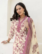 Viscose Rayon Embroidered Straight 3 Piece Kurta Set