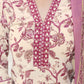 Cotton Printed, Embroidery and Mirror Work, Foil Print A-Line Kurta with Pant & Dupatta