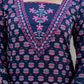 Cotton Embroidery and Sequins Work, Printed, Fabric Lace Straight Kurta with Pant & Dupatta