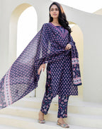 Viscose Rayon Embroidered Straight 3 Piece Kurta Set