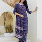 Cotton Embroidery and Sequins Work, Printed, Fabric Lace Straight Kurta with Pant & Dupatta