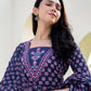 Cotton Embroidery and Sequins Work, Printed, Fabric Lace Straight Kurta with Pant & Dupatta