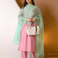 Silk Embroidered Straight Kurta with Pant & Dupatta