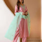 Silk Embroidered Straight Kurta with Pant & Dupatta