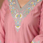 Silk Embroidered Straight Kurta with Pant & Dupatta