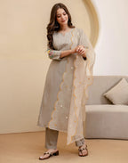 Viscose Rayon Embroidered Straight 3 Piece Kurta Set