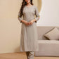 Rayon Embroidered Straight Kurta with Pant & Dupatta