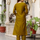 Silk Blend Embroidered Straight Kurta with Pant & Dupatta