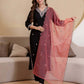 Rayon Embroidered Straight Kurta with Pant & Dupatta