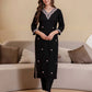 Rayon Embroidered Straight Kurta with Pant & Dupatta