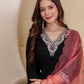 Rayon Embroidered Straight Kurta with Pant & Dupatta