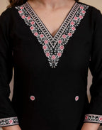 Viscose Rayon Embroidered Straight 3 Piece Kurta Set