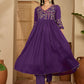 Cotton Embroidered Anarkali Kurta with Pant & Dupatta