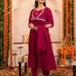 Cotton Embroidered Anarkali Kurta with Pant & Dupatta
