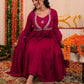 Cotton Embroidered Anarkali Kurta with Pant & Dupatta