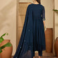 Cotton Embroidered Anarkali Kurta with Pant & Dupatta