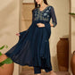 Cotton Embroidered Anarkali Kurta with Pant & Dupatta
