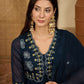 Cotton Embroidered Anarkali Kurta with Pant & Dupatta