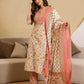 Cotton Printed Straight Kurta with Pant & Dupatta