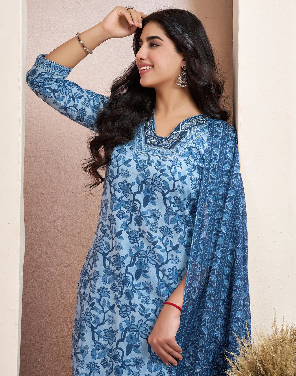 Viscose Rayon Embroidered Straight 3 Piece Kurta Set