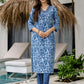 Cotton Printed Straight Kurta with Pant & Dupatta