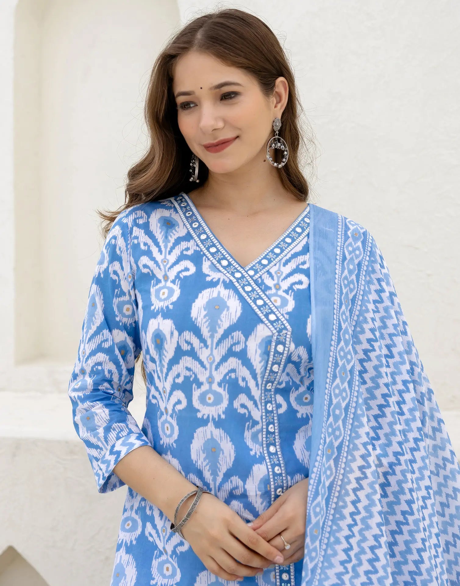 Viscose Rayon Embroidered Straight 3 Piece Kurta Set