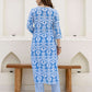 Cotton Straight Printed V-Neck Kurta with Pant & Dupatta