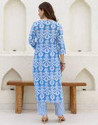 Viscose Rayon Embroidered Straight 3 Piece Kurta Set