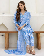 Viscose Rayon Embroidered Straight 3 Piece Kurta Set