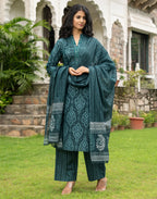 Viscose Rayon Embroidered Straight 3 Piece Kurta Set