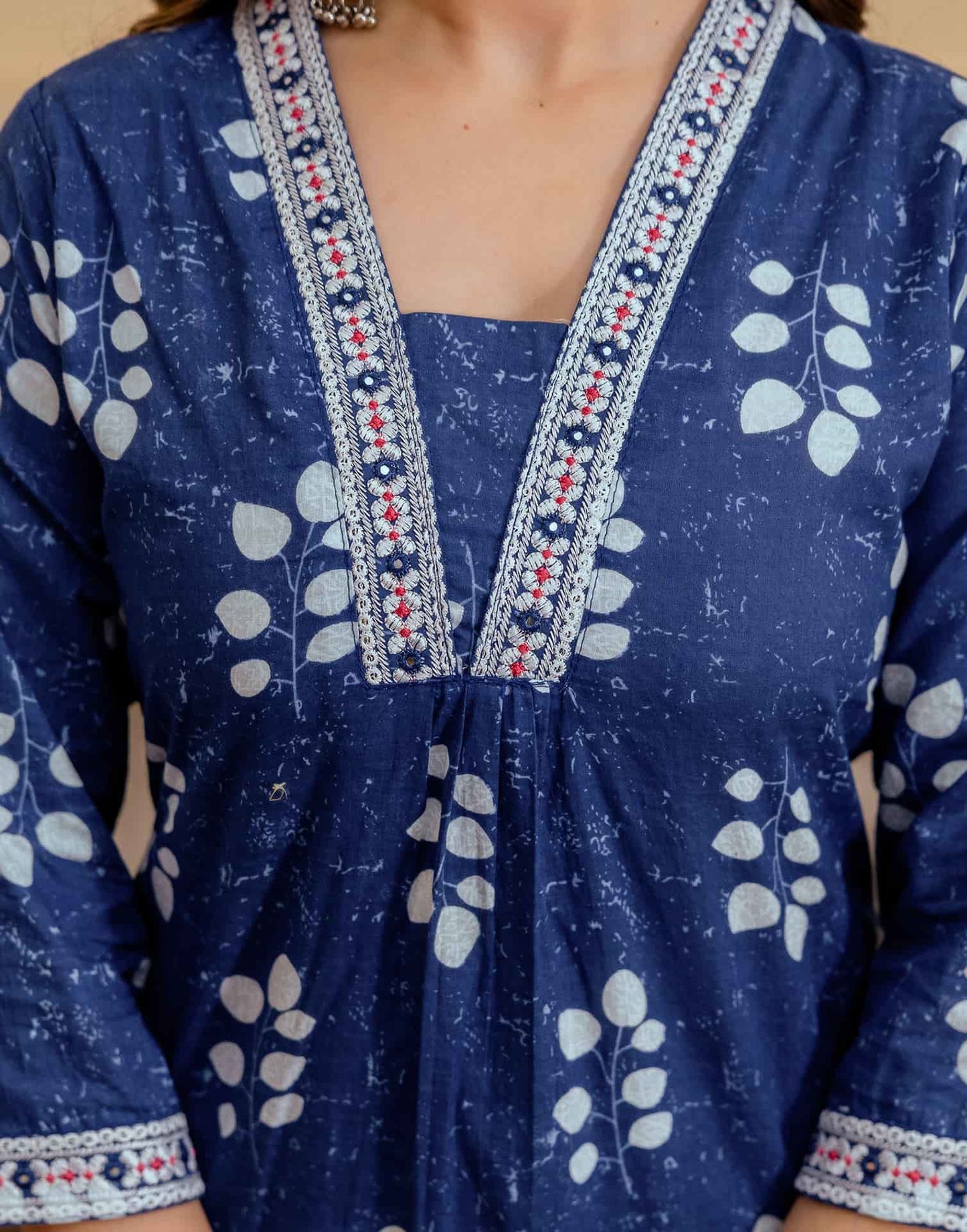 Cotton Printed Straight Kurta with Pant & Dupatta