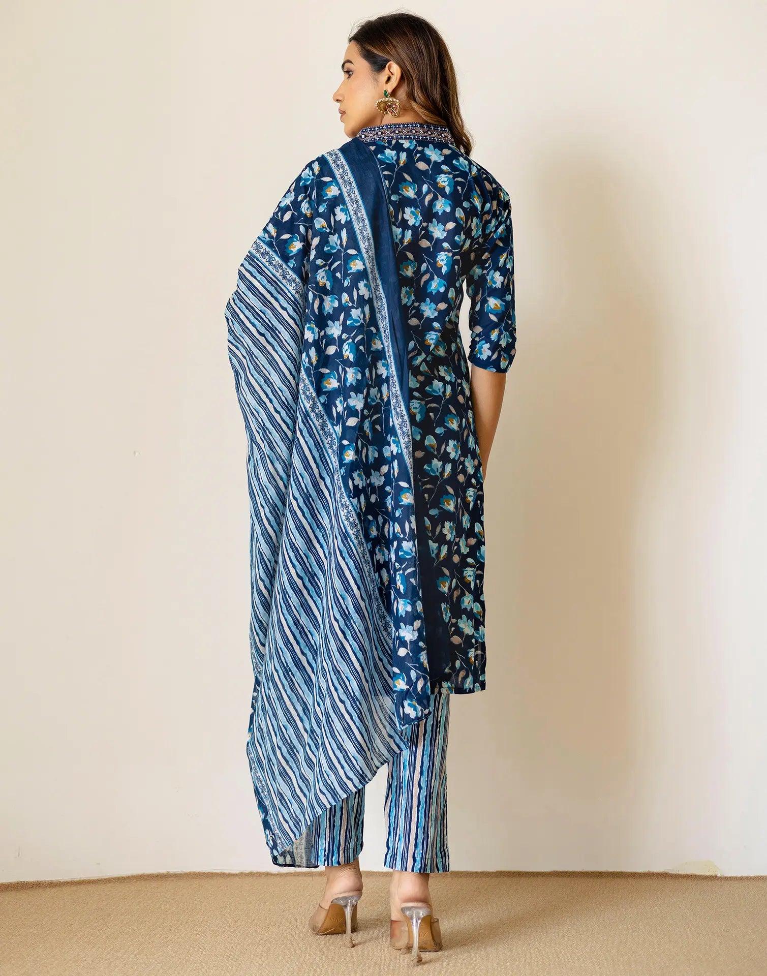 Viscose Rayon Embroidered Straight 3 Piece Kurta Set