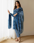Viscose Rayon Embroidered Straight 3 Piece Kurta Set