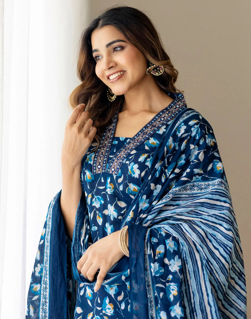 Viscose Rayon Embroidered Straight 3 Piece Kurta Set