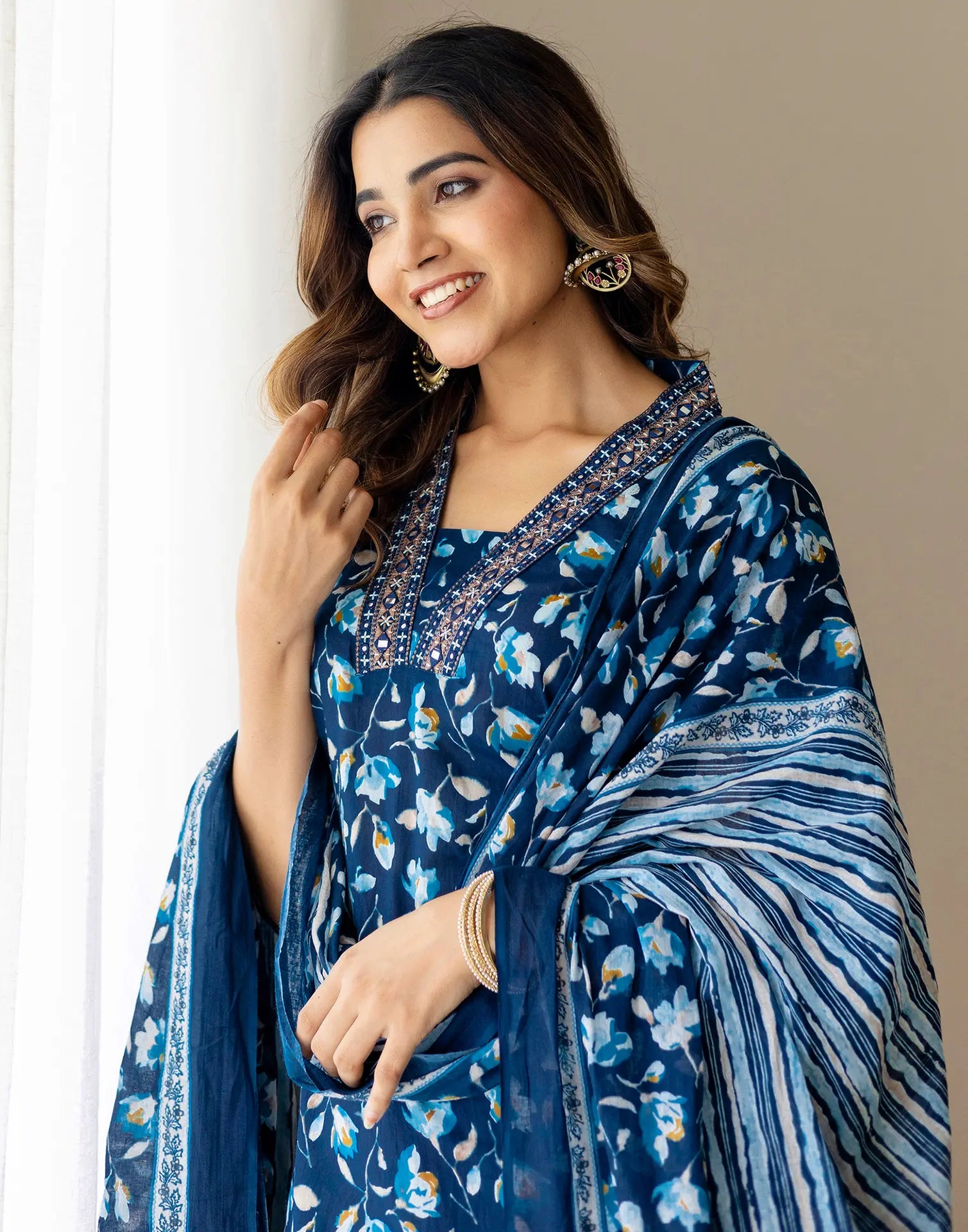 Viscose Rayon Embroidered Straight 3 Piece Kurta Set