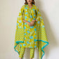 Cotton Printed Straight Kurta with Pant & Dupatta