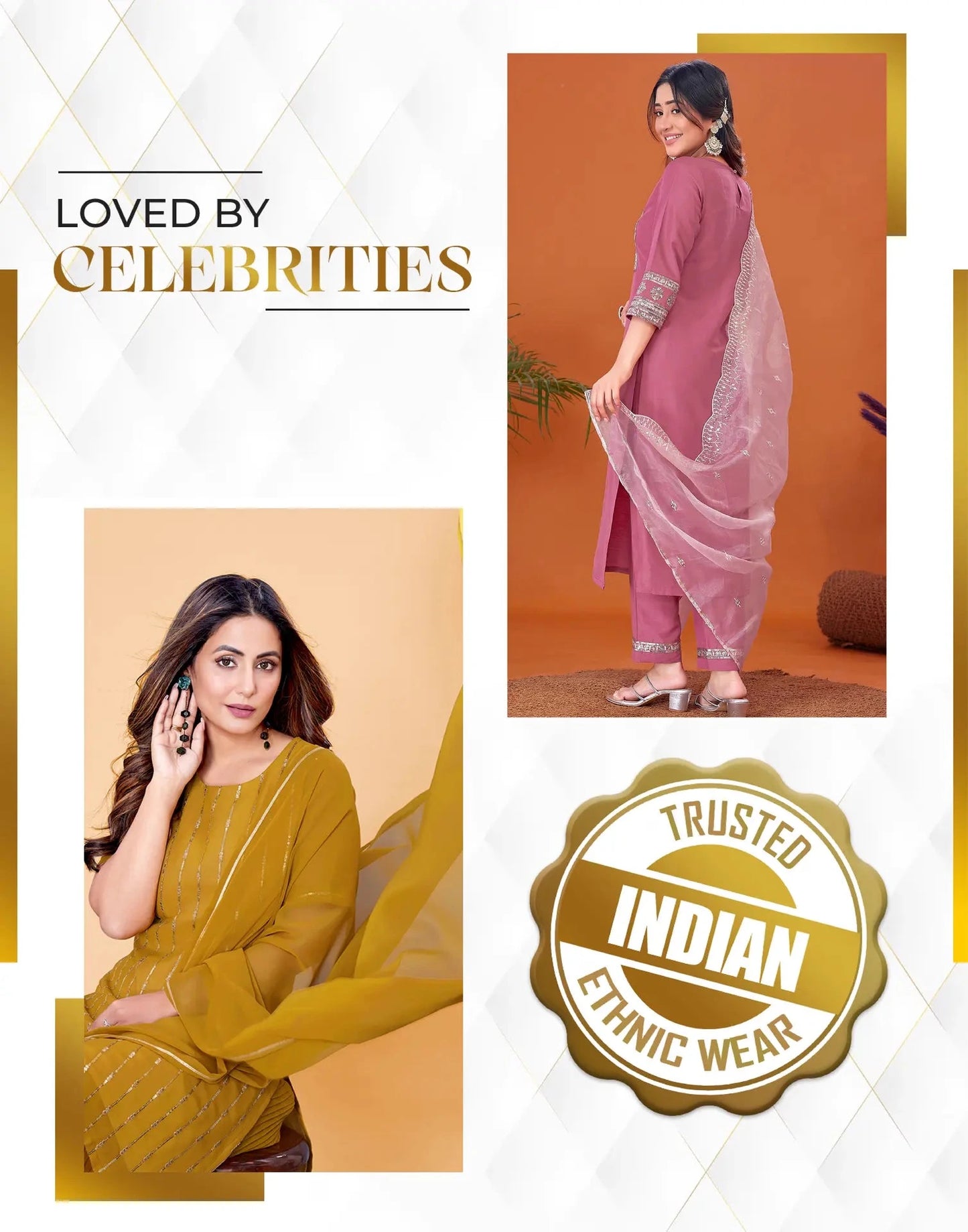 Silk Embroidery and Sequins Work, Lace Straight Kurta with Pant & Dupatta